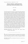 Research paper thumbnail of Regimes, Identities, and Regional Order: Kuwait, Qatar, and the Gulf Cooperation Council