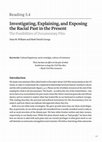 Research paper thumbnail of Investigating, Explaining, and Exposing the Racial Past in the Present: The Possibilities of Documentary Film