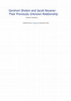 Research paper thumbnail of Gershom Scholem and Jacob Neusner: Their Previously Unknown Relationship