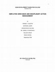 Research paper thumbnail of EMPLOYEE GRIEVANCE AND DISCIPLINARY ACTION MANAGEMENT