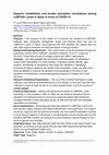 Research paper thumbnail of Support, cohabitation and burden perception correlations among LGBTQA+ youth in Spain in times of COVID-19