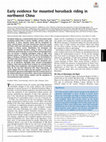 Research paper thumbnail of Early evidence for mounted horseback riding in northwest China