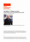 Research paper thumbnail of Joe Biden: A Winner as Loser. On the outcome of the US Presidential Election 2020