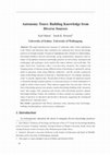 Research paper thumbnail of Autonomy Tours: Building knowledge from diverse sources