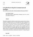 Research paper thumbnail of Using the Past in Populist Communicational Strategies