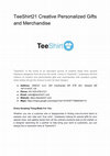 Research paper thumbnail of About Teeshirt 21 Creative Personalized Gifts