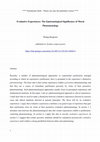 Research paper thumbnail of Evaluative Experiences: The Epistemological Significance of Moral Phenomenology