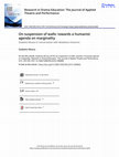 Research paper thumbnail of On suspension of walls: towards a humanist agenda on marginality.
