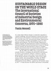 Research paper thumbnail of Sustainable Design on the World Stage: The International Council of Societies of Industrial Design and Environmental Concerns, 1970–1990