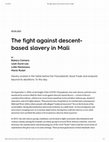 Research paper thumbnail of 2021 - The fight against descent-based slavery in Mali