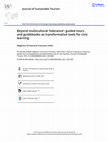 Research paper thumbnail of Beyond multicultural ‘tolerance’: Guided tours and guidebooks as transformative tools for civic learning