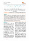 Research paper thumbnail of Analysis of Temperature and Rainfall Variability over two Coastal States in the Niger Delta, Nigeria