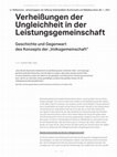Research paper thumbnail of Verheißungen der Ungleichheit in der Leistungsgemeinschaft. Geschichte und Gegenwart des Konzepts der Volksgemeinschaft