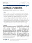 Research paper thumbnail of On the efficiency of PAPR reduction schemes deployed for DRM systems