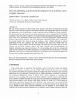 Research paper thumbnail of Doctoral publishing as professional development for an academic career in higher education