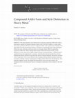 Research paper thumbnail of Compound AABA Form and Style Distinction in Heavy Metal