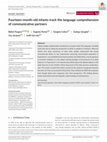 Research paper thumbnail of Fourteen-month-old infants track the language comprehension of communicative partners