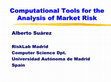 Research paper thumbnail of Computational Tools for the Analysis of Market Risk