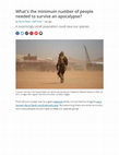 Research paper thumbnail of What's the minimum number of people needed to survive an apocalypse?