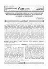Research paper thumbnail of MODERATING EFFECT OF PARENTAL EDUCATION ON THE RELATIONSHIP BETWEEN EMOTIONAL MATURITY AND ACADEMIC ACHIEVEMENT