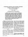 Research paper thumbnail of A Diagnostic Strategy Using Ventilation—Perfusion Studies in Patients Suspect for Pulmonary Embolism