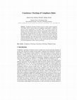 Research paper thumbnail of Consistency Checking of Compliance Rules