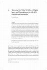 Research paper thumbnail of Knowing Not What To Believe : Digital Space and Entanglement in Life of Pi, Gravity, and Interstellar