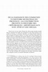 Research paper thumbnail of De la naissance des communes à l’histoire municipale en Provence : la contribution érudite à l’histoire des « républiques » médiévales aux XVIIe, XVIIIe et XIXe siècles