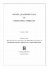 Research paper thumbnail of What Have the Green New Deals to Do With the Paris Agreement: An Experimental Governance Approach to the Climate Change Regime