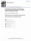 Research paper thumbnail of Interchanging characteristic of plasma spray coating from superhydrophobic to hydrophilic under the applied electric field