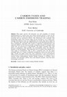 Research paper thumbnail of Carbon Taxes and Carbon Emissions Trading