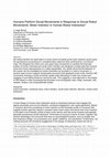 Research paper thumbnail of Humans Perform Social Movements in Response to Social Robot Movements: Motor Intention in Human-Robot Interaction