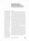 Research paper thumbnail of Revolutionary Textiles: A Philosophical Inquiry on Electronic and Reactive Textiles