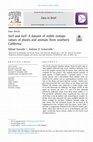 Research paper thumbnail of Surf and turf: A dataset of stable isotope values of plants and animals from southern California