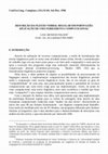 Research paper thumbnail of Descrição Da Flexão Verbal Regular Em Português: Aplicação De Uma Ferramenta Computacional