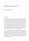 Research paper thumbnail of Bilingüismo e lingua común