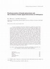 Research paper thumbnail of Psychoacoustics of female phonotaxis and the evolution of male signal interactions in Orthoptera