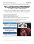 Research paper thumbnail of Analysis of pneumothorax recurrence risk factors in 843 patients who underwent videothoracoscopy for primary spontaneous pneumothorax: results of a multicentric study