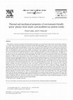 Research paper thumbnail of Thermal and mechanical properties of environment-friendly ‘green’ plastics from stearic acid modified-soy protein isolate