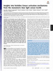 Research paper thumbnail of Insights into histidine kinase activation mechanisms from the monomeric blue light sensor EL346