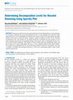 Research paper thumbnail of Determining Decomposition Levels for Wavelet Denoising Using Sparsity Plot