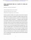Research paper thumbnail of Using experimental data as a voucher for study pre-registration