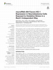 Research paper thumbnail of microRNA-494 Favors HO-1 Expression in Neuroblastoma Cells Exposed to Oxidative Stress in a Bach1-Independent Way