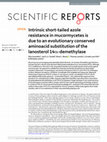 Research paper thumbnail of Intrinsic short-tailed azole resistance in mucormycetes is due to an evolutionary conserved aminoacid substitution of the lanosterol 14α-demethylase