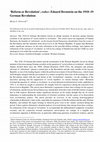 Research paper thumbnail of 'Reform or Revolution', redux: Eduard Bernstein on the 1918-19 German Revolution