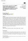 Research paper thumbnail of Community responses to LGBT+ adults with intellectual and developmental disabilities during the COVID-19 confinement in Madrid