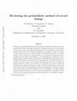 PDF) Theory and Practice in Developing a Record Linkage Software