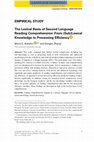 Research paper thumbnail of The Lexical Basis of Second Language Reading Comprehension: From (Sub)Lexical Knowledge to Processing Efficiency