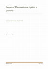 Research paper thumbnail of Gospel of Thomas Unicode transcription / Chrestians in the "apocryphal" Gospel of Philip