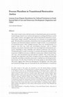 Research paper thumbnail of Process Pluralism in Transitional/Restorative Justice - Lessons from Dispute Resolution for Cultural Variations in Goals beyond Rule of Law and Democracy Development (Argentina and Chile)